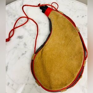 Vintage Spanish Bota Bag | Leather Wineskin Canteen